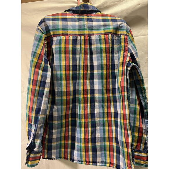 Vintage Tommy Hilfiger Kids Boys M (8-10) Button Up Colorful Plaid LS Shirt - Picture 8 of 8